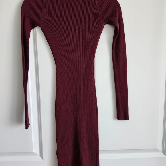 Revamped Burgundy Knit Dress - Picture 2 of 4